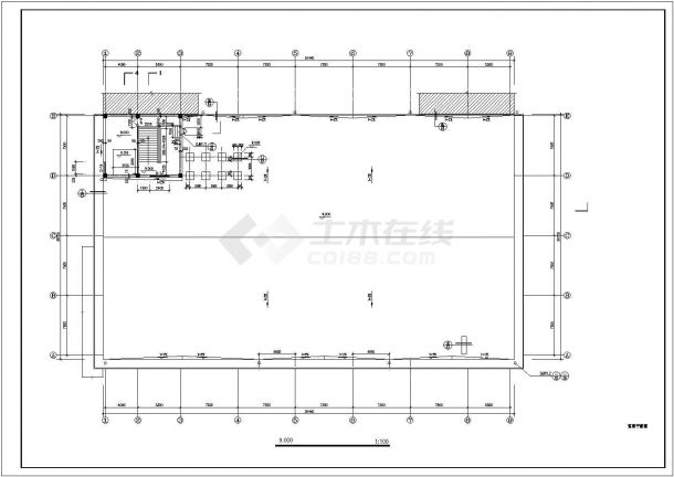 一城市小型平价超市建筑施工详图-图一