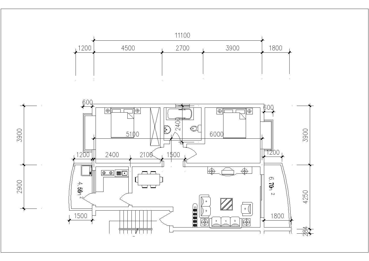 兰州市某新建小区85-140平米左右的热门户型设计CAD图纸（20张）