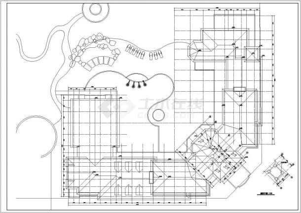 3200平米3层混合结构公寓住宅楼平面设计CAD图纸（含地下室）-图一