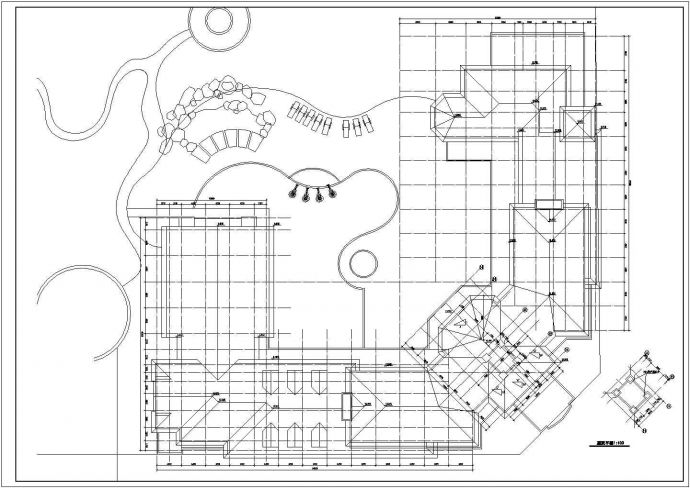 3200平米3层混合结构公寓住宅楼平面设计CAD图纸（含地下室）_图1