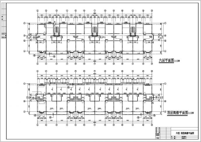 某大型6+1层框架结构沿街商住楼平立剖面设计CAD图纸（底层商铺）_图1