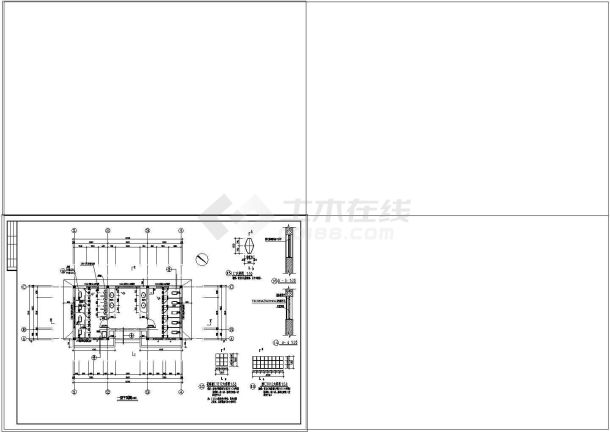 某地尖顶公共厕所建筑cad方案图纸-图一