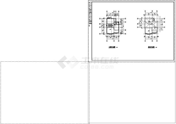 某地区三层高档别墅建筑设计cad施工图-图二