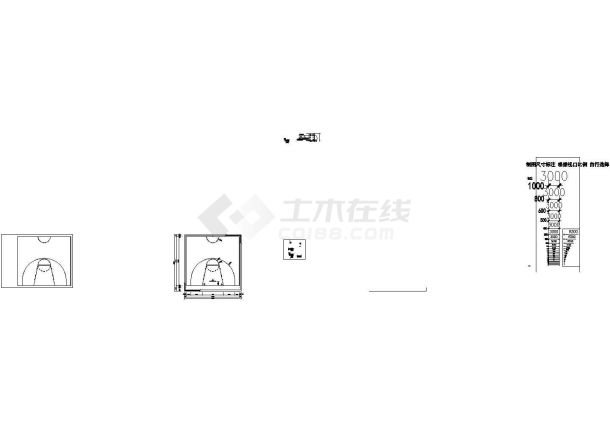 00012半场篮球场施工图含排水细部结构图CAD-图一