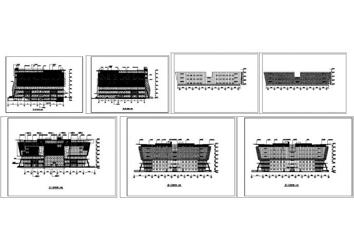大型现代广场立面设计CAD图_图1