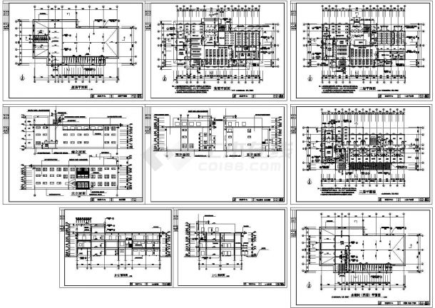 豪华洗浴中心全套建施设计CAD图-图一