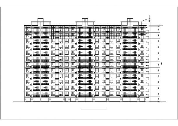 南京某小区1万平米12层框剪结构住宅楼平立剖面设计CAD图纸（含架空层）-图二
