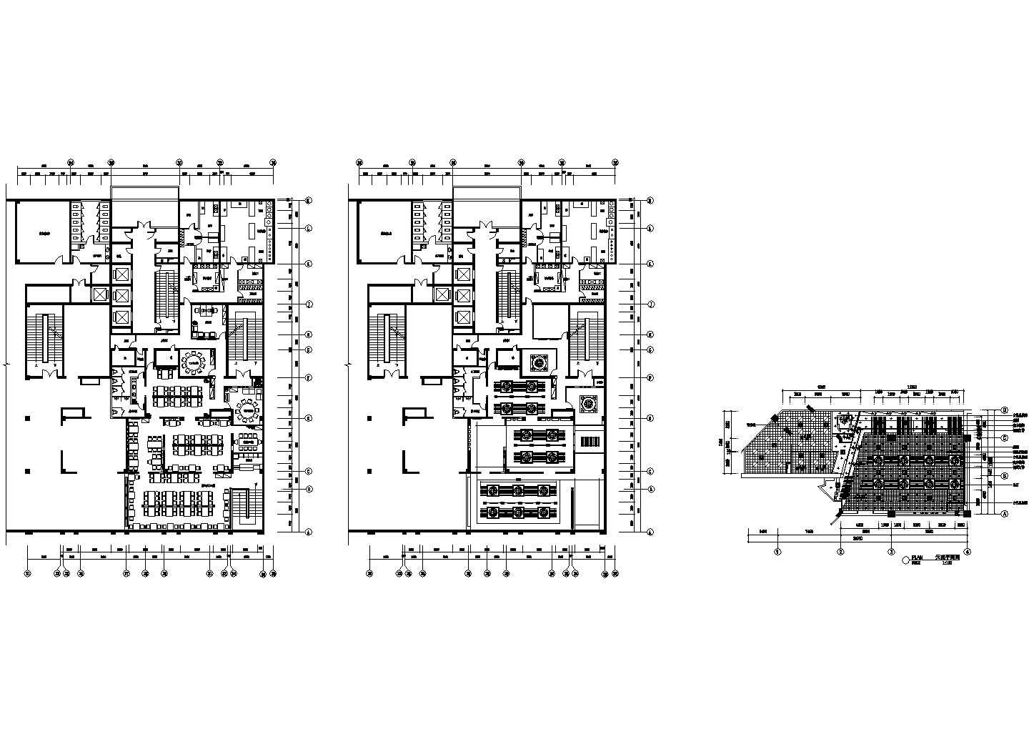 西安某餐厅建筑施工CAD详图