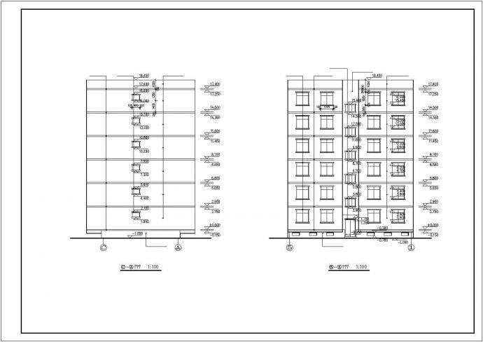 9500平米6层组合式混合结构住宅楼全套建筑设计CAD图纸_图1