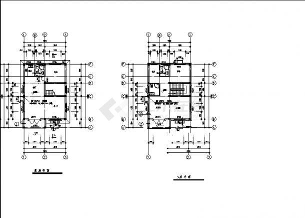 二套私家教育公寓住宅楼建筑设计施工cad图纸（含说明）-图二