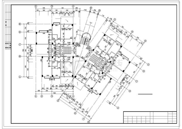 广州某地复式公寓建筑扩出cad施工图纸-图一