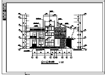 300平米某三层小区联排别墅建筑设计cad图，共十五张-图一