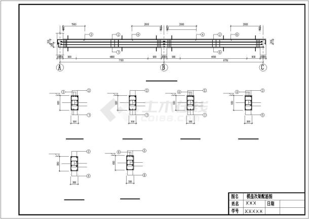 厂房设计_东莞市规划路某工厂11层预应力梁板厂房结构设计CAD图纸-图二