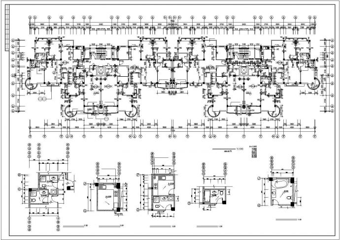 1.2万平米11层框架结构住宅楼建筑设计CAD图纸（顶层为复式）_图1