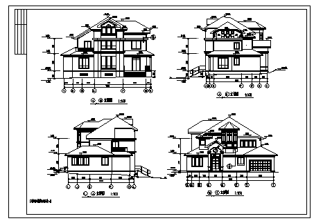最新整理三套多层简欧风格独立别墅建筑设计图合集资料-图二