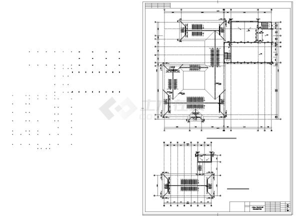 某地区农庄仿古建筑设计施工cad图纸-图一