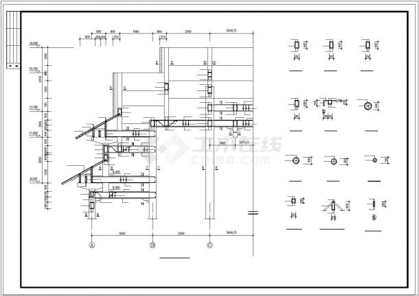 古建筑祠堂戏台设计cad施工图纸-图二