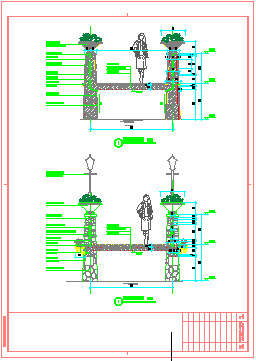 欧式景观桥施工设计CAD图-图一