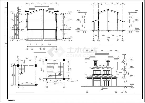 古建筑全套设计CAD建筑施工图-图二