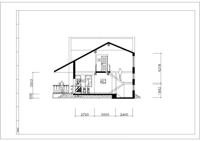 某地区现代中式独立别墅建筑装修方案设计施工CAD图纸_图1
