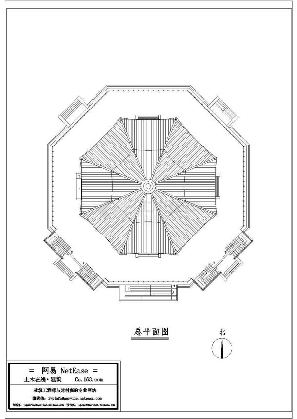 某雷峰塔建筑cad设计施工图纸-图一