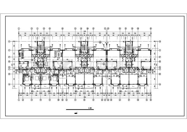 佛山市某小区7900平米12层框架结构住宅楼全套建筑CAD设计图纸-图二