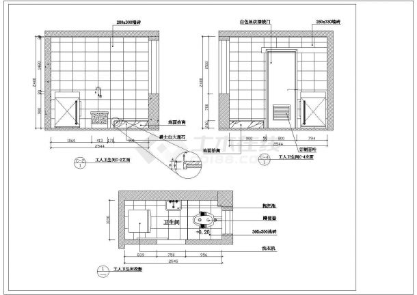 某地区现代风格联排小别墅建筑全套装修方案设计施工CAD图纸-图一