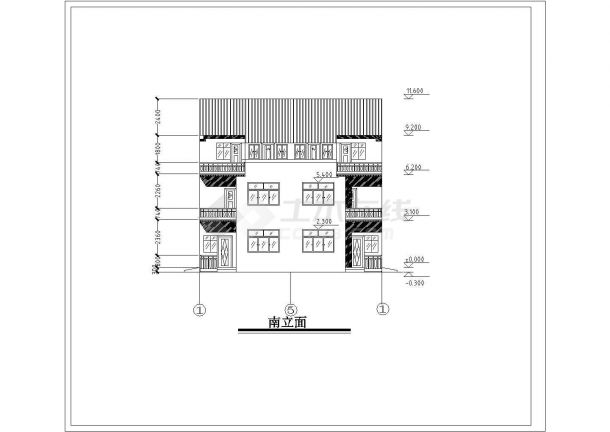某地区经典城市风格别墅建筑实木装修方案设计施工CAD图纸-图一