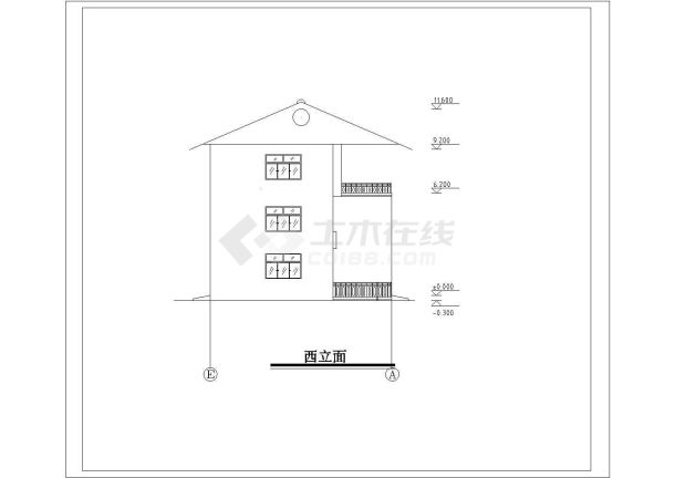 某地区经典城市风格别墅建筑实木装修方案设计施工CAD图纸-图二