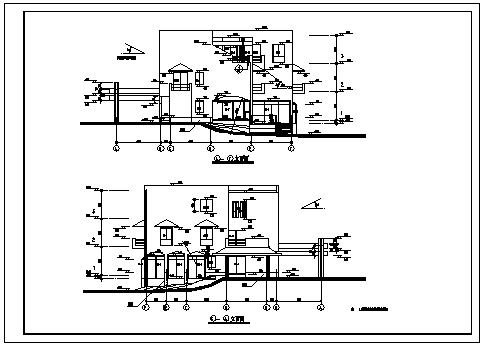 两套多层别墅平剖面施工图资料合集-图一