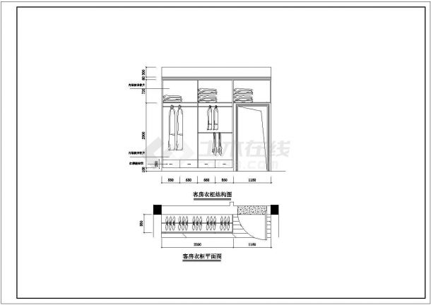 某地区经典乡村风格别墅建筑实木装修方案设计施工CAD图纸-图二
