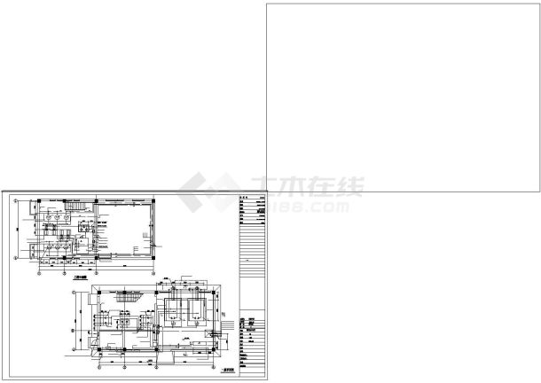 某小区供热锅炉房cad施工图纸-图二