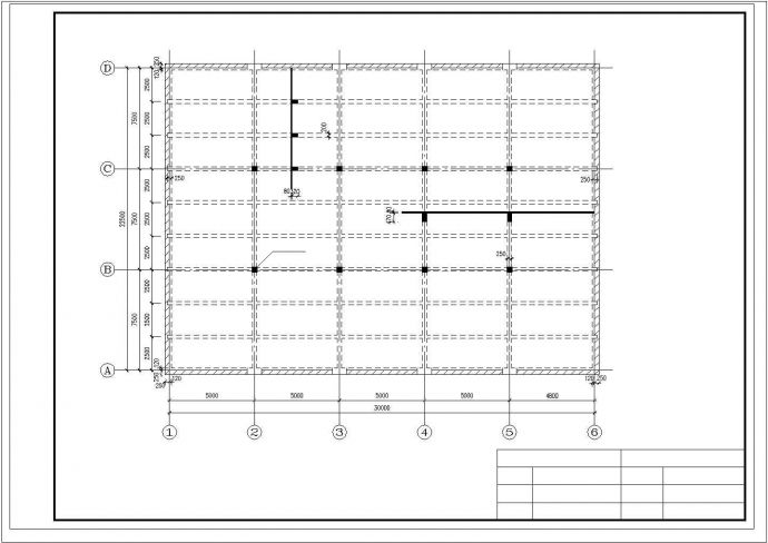 某单向板肋梁楼盖结构设计cad施工图纸_图1