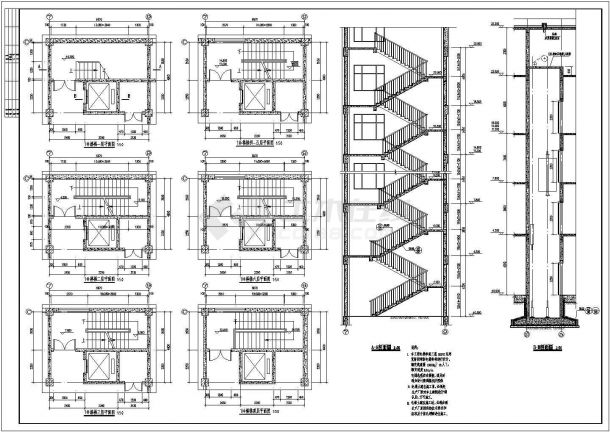 某贸易公司六层框架结构大酒店设计cad全套建筑施工图（含设计说明）-图一