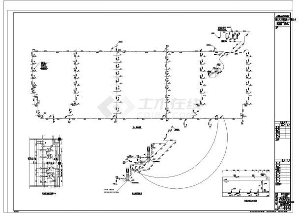 办公楼设计_某地8层办公楼给排水喷淋设计cad全套施工图（含设计说明）-图二