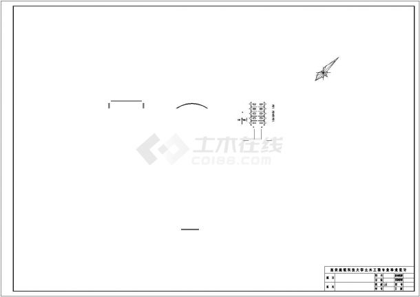 办公楼设计_西安某机械厂1550平3层钢混框架办公楼建筑设计CAD图纸（含结构图）-图二