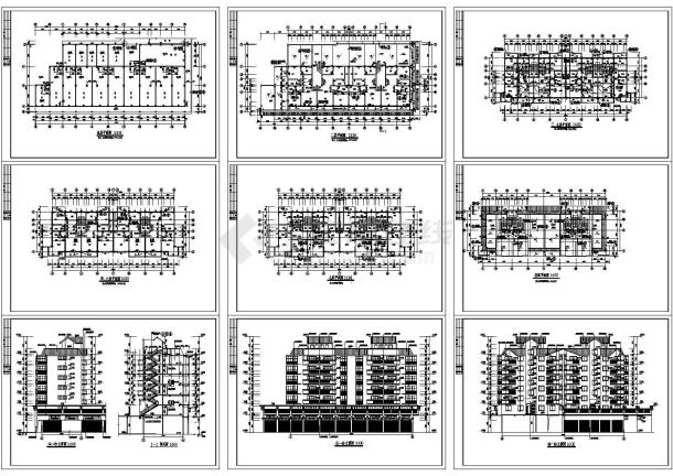 某商住楼建筑施工CAD图纸-图一