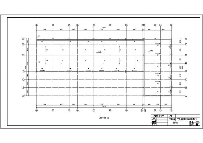 郑州市中原大街某2310平米4层框架结构教学楼建筑和结构设计CAD图纸_图1