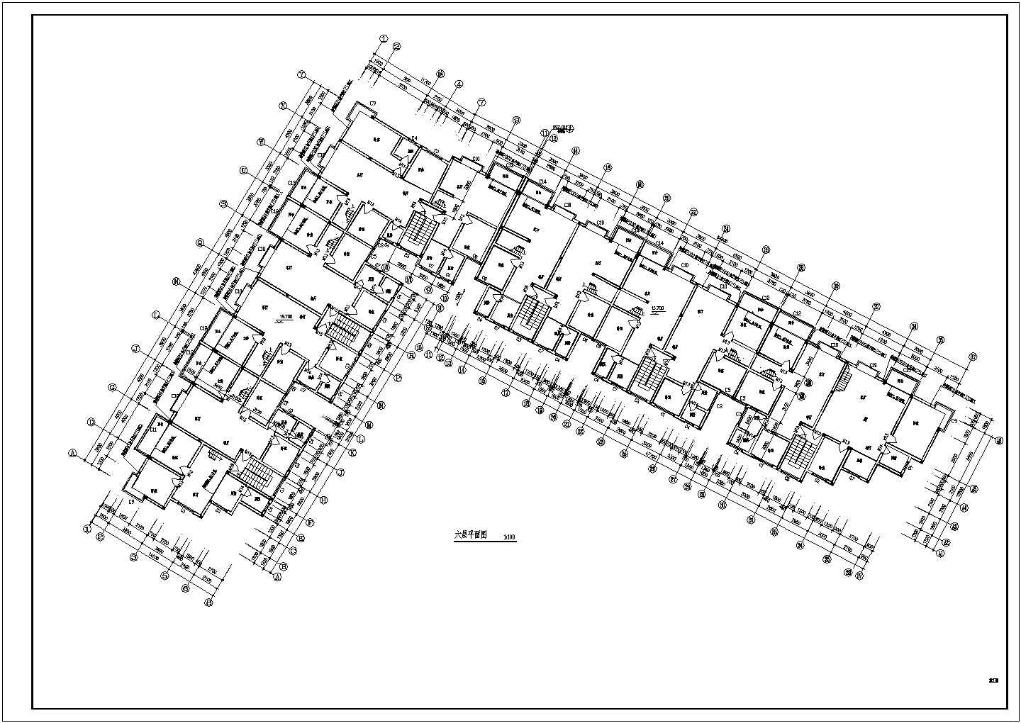 南京六合仁和小区住宅楼全套施工设计cad图(含厨房、卫生间大样图)