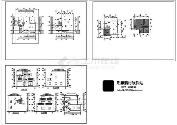 福建省小别墅初步设计方案cad图纸-图一