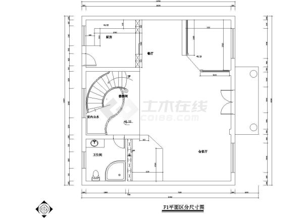 宁波某农村精致别墅全套装修施工设计cad图-图一