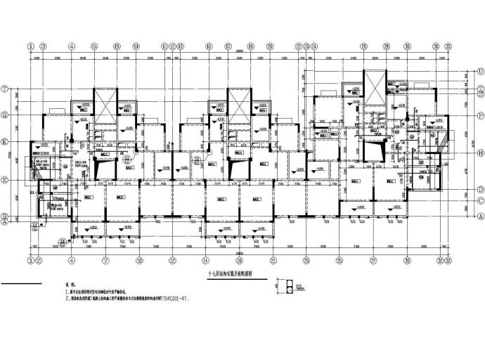 安庆某17层住宅结构设计图（3号楼）设计_图1
