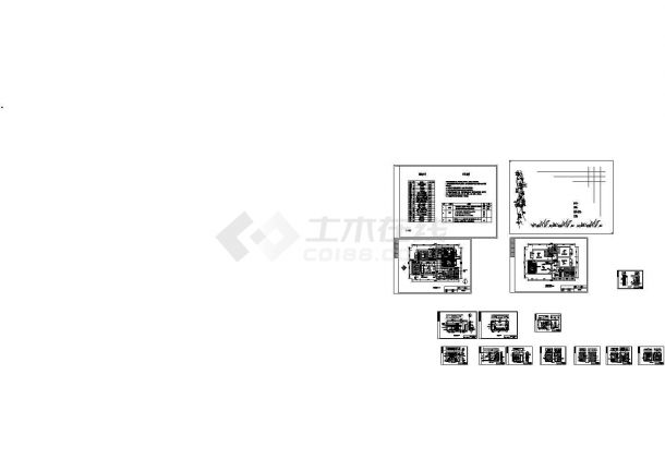 3室2厅100平米现代风格套房装修设计施工cad图纸，共十五张-图一