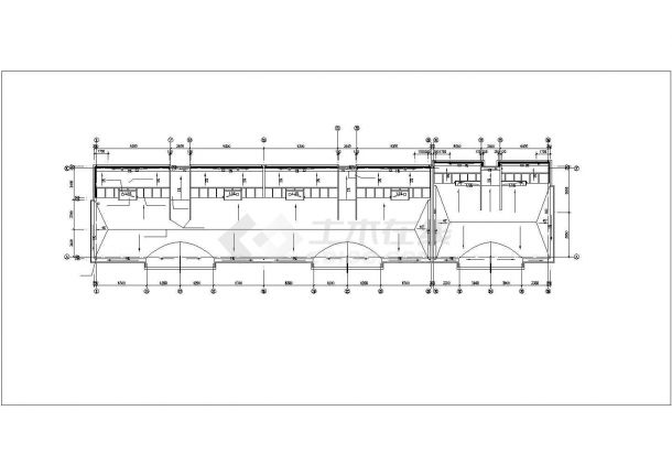 北京某小区6层混合结构住宅楼平面设计CAD图纸（1层6户）-图一