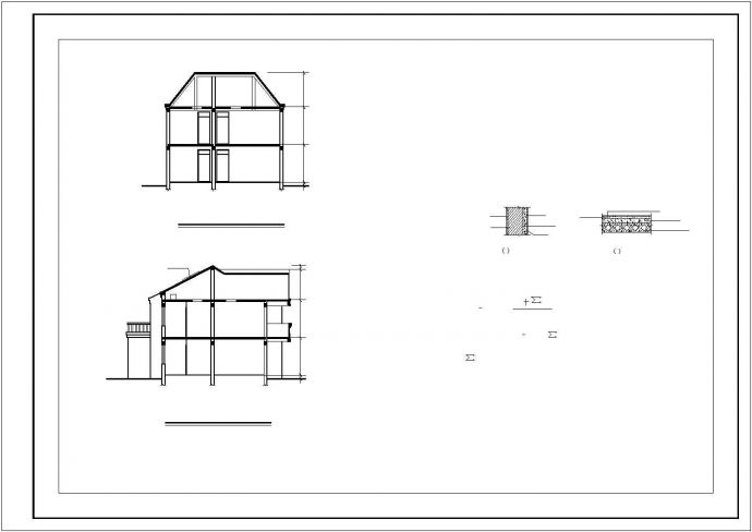 某框架结构两套小康住宅完整CAD图纸_图1