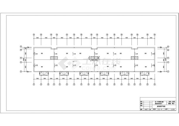 某地2661.77平米五层框架商住楼工程量计算、清单计价、基础定额（CAD建筑、结构图）-图一