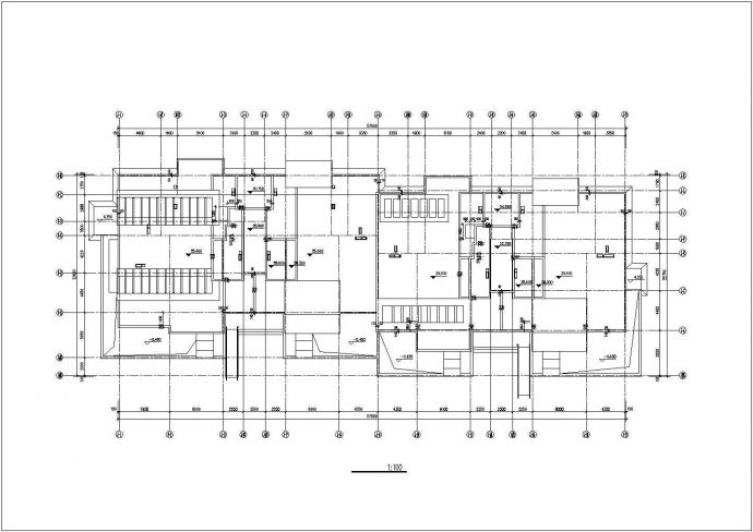 6800平米8+1层框架结构住宅楼平立剖面设计CAD图纸（含地下2层）_图1