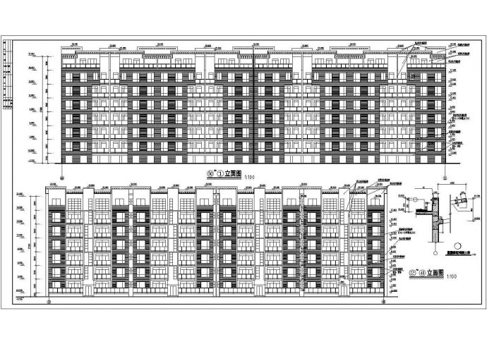 4500平米七层框架结构住宅楼全套建筑设计CAD图纸（含柴房层）_图1