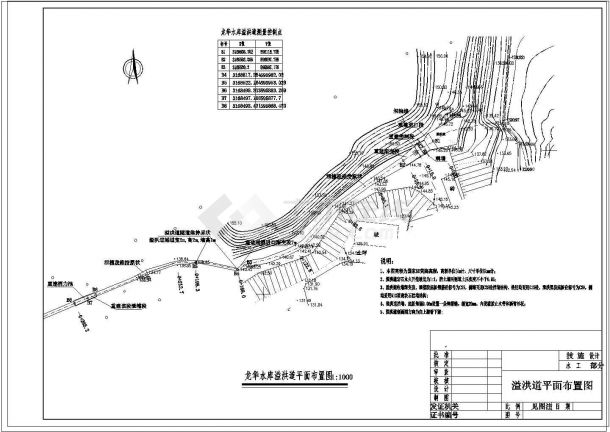 [湖南]小型水库除险加固工程cad施工图(大坝 溢洪道 输水隧洞)-图二