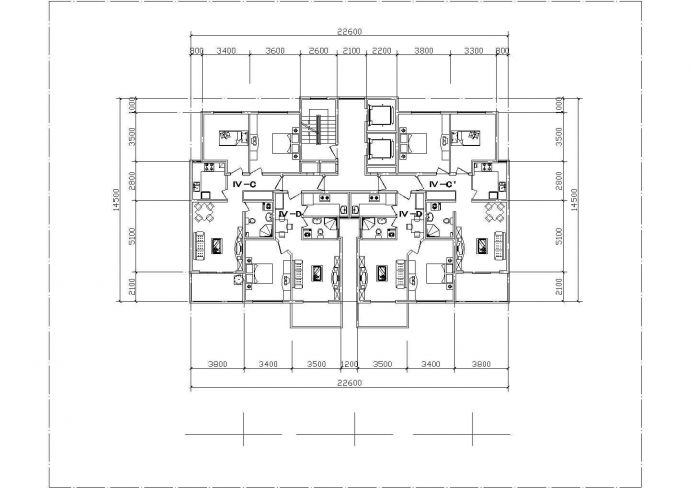 某现代化小区85-135平米热门户型设计CAD图纸（15张）_图1